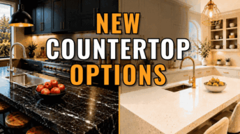 Kitchen with contrasting countertop options for homeowners